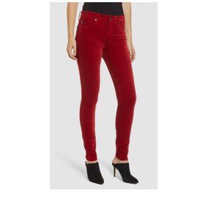 Ag Adriano Goldschmied, Red Velvet Jeans, Size 25R